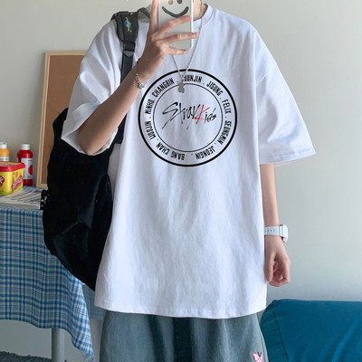KPOP Stray Kids Singer T Shirt Ανδρικά Μόδα Streetwear Harajuku StrayKids Letter γραφικό καλοκαίρι Y2K Oversize κοντό μανίκι με λαιμόκοψη