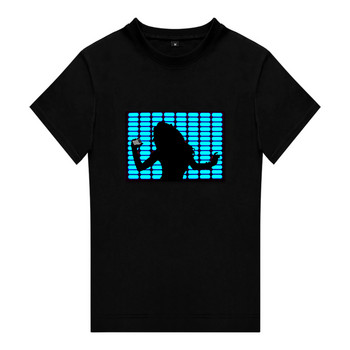 Χριστουγεννιάτικο πάρτι Dj Equalizer Display Luminous Music Light Up Glowing Led T-shirt