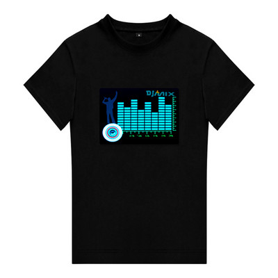 Jõulupidu Dj Ekvalaiser Display Helendav Muusika Valgustab helendav Led T-särk