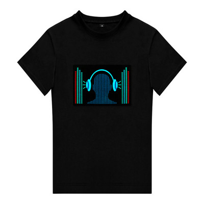 Jõulupidu Dj Ekvalaiser Display Helendav Muusika Valgustab helendav Led T-särk