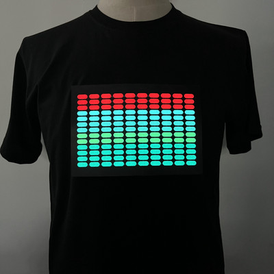 Jõulupidu Dj Ekvalaiser Display Helendav Muusika Valgustab helendav Led T-särk