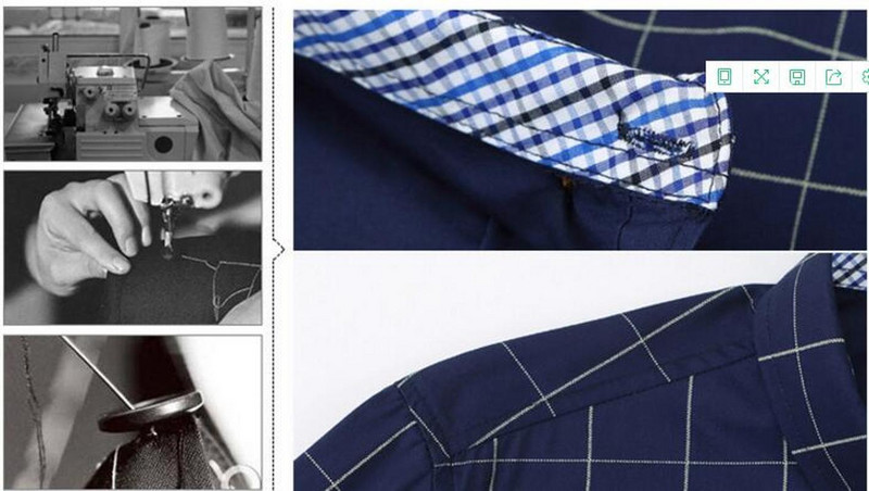 Karirana pamučna smeđa ležerna muška košulja s kopčanjem Jesenska robna marka Muška odjeća uske košulje dugih rukava Socijalna velika veličina M-5XL