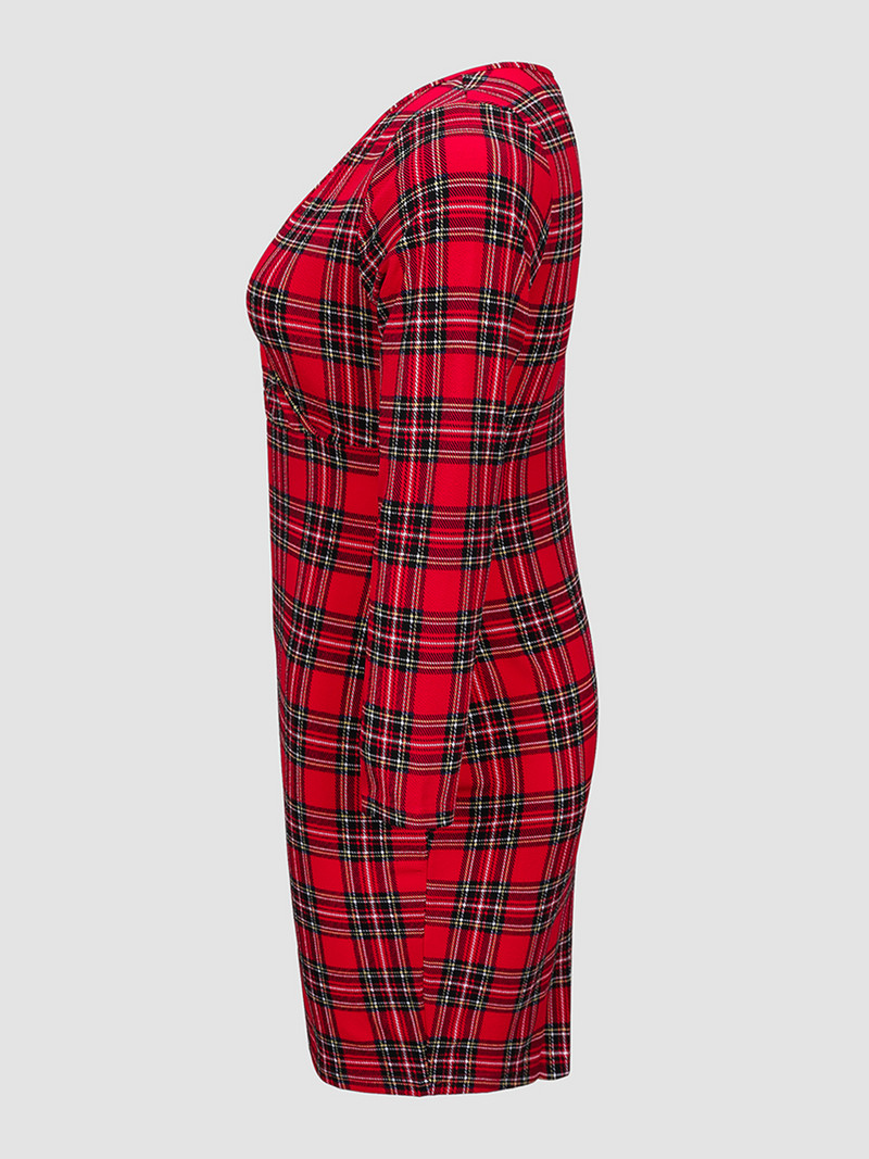 Finjani Liela izmēra ballīšu kleitas Sieviešu apģērbi Retro stila Sarkans rūtains Sieviešu ikdienas kleita Gūžas svārki Elegantas kleitas sievietēm