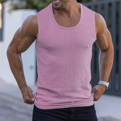 Καλοκαίρι 2023 Νέο ανδρικό γιλέκο Bodybuilding Tank Tops ανδρικό γυμναστήριο Γυμναστήριο Πλεκτό Αμάνικο πουκάμισο ανδρικό μονό γιλέκο