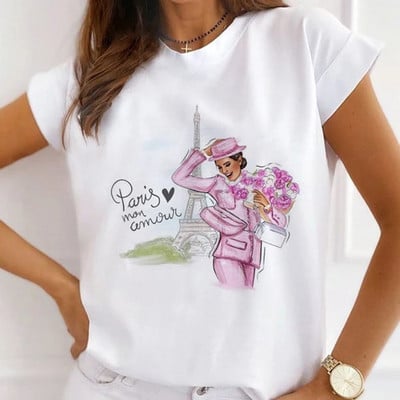 Gyönyörű lányok tortatáska léggömbnyomott női póló nyári modális pólók felsők divatos női ingek rövid ujjú női pólók