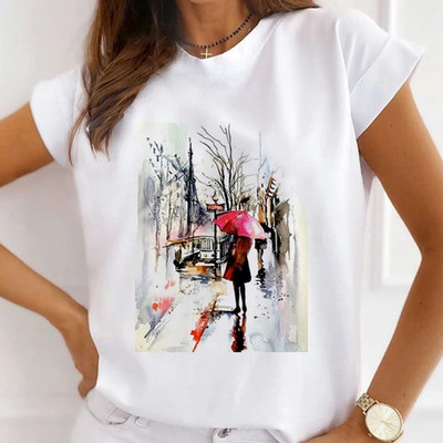 Gyönyörű lányok tortatáska léggömbnyomott női póló nyári modális pólók felsők divatos női ingek rövid ujjú női pólók