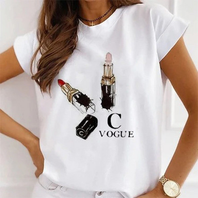 Γυναικεία μπλουζάκια καλοκαιρινά μπλουζάκια με άρωμα Paris Tower Γυναικεία casual μπλουζάκια Φαρδιά κοντομάνικα λευκά βασικά μπλουζάκια