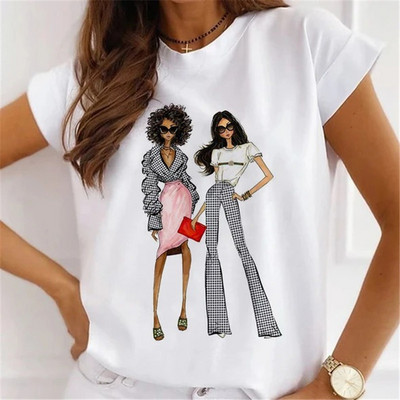 Γυναικεία μπλουζάκια καλοκαιρινά μπλουζάκια με άρωμα Paris Tower Γυναικεία casual μπλουζάκια Φαρδιά κοντομάνικα λευκά βασικά μπλουζάκια