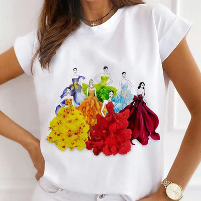 Γυναικεία μπλουζάκια καλοκαιρινά μπλουζάκια με άρωμα Paris Tower Γυναικεία casual μπλουζάκια Φαρδιά κοντομάνικα λευκά βασικά μπλουζάκια