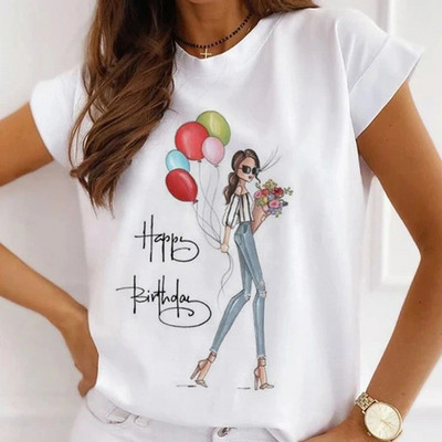 Γυναικεία μπλουζάκια καλοκαιρινά μπλουζάκια με άρωμα Paris Tower Γυναικεία casual μπλουζάκια Φαρδιά κοντομάνικα λευκά βασικά μπλουζάκια