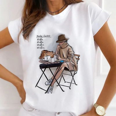 Κορίτσια μπλουζάκια με λουλούδια με μπαλόνι αυτοκινήτου Γυναικεία καλοκαιρινά γραφικά μπλουζάκια Αστεία πουκάμισα για γυναίκες Μπλουζάκια Loose Crew Neck Harajuku Tops