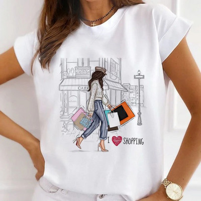 Κορίτσια μπλουζάκια με λουλούδια με μπαλόνι αυτοκινήτου Γυναικεία καλοκαιρινά γραφικά μπλουζάκια Αστεία πουκάμισα για γυναίκες Μπλουζάκια Loose Crew Neck Harajuku Tops