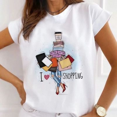 Κορίτσια μπλουζάκια με λουλούδια με μπαλόνι αυτοκινήτου Γυναικεία καλοκαιρινά γραφικά μπλουζάκια Αστεία πουκάμισα για γυναίκες Μπλουζάκια Loose Crew Neck Harajuku Tops