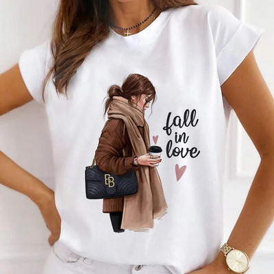 Κορίτσια μπλουζάκια με λουλούδια με μπαλόνι αυτοκινήτου Γυναικεία καλοκαιρινά γραφικά μπλουζάκια Αστεία πουκάμισα για γυναίκες Μπλουζάκια Loose Crew Neck Harajuku Tops