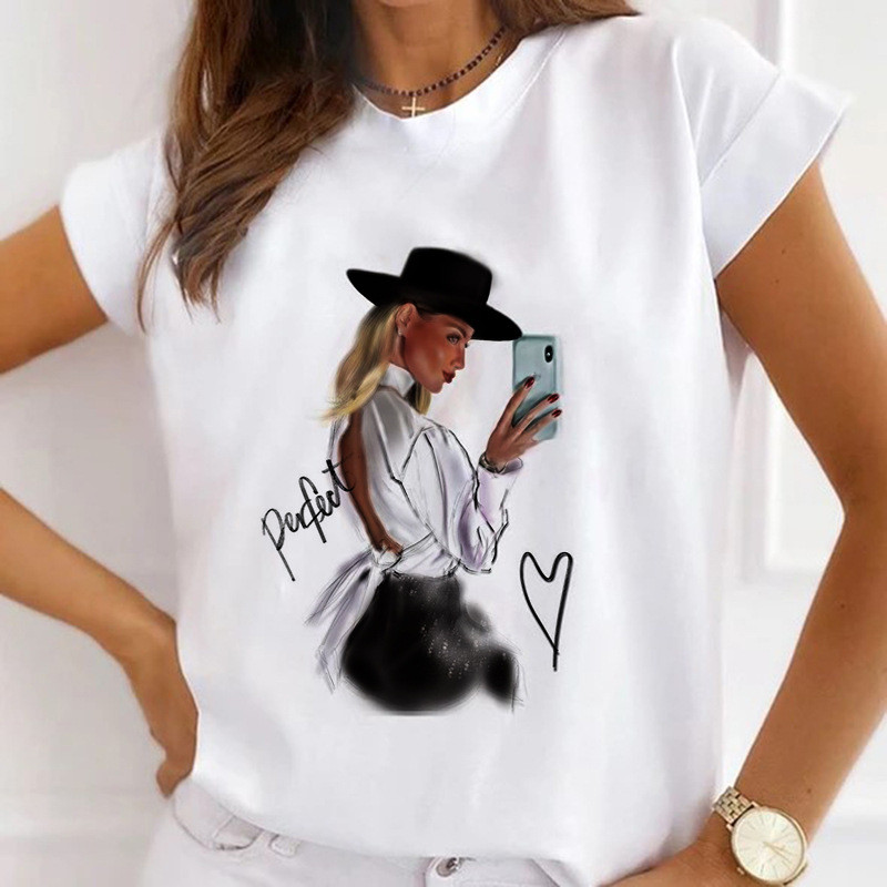 Κορίτσια μπλουζάκια με λουλούδια με μπαλόνι αυτοκινήτου Γυναικεία καλοκαιρινά γραφικά μπλουζάκια Αστεία πουκάμισα για γυναίκες Μπλουζάκια Loose Crew Neck Harajuku Tops