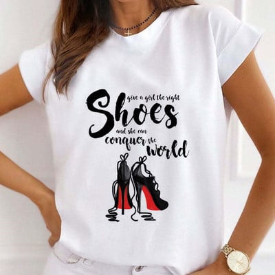 Μόδα κοντά μανίκια Love Sweet 90s Trend Casual T-shirts Γυναικεία Ρούχα Γυναικεία καλοκαιρινά T Γυναικεία ένδυση γραφικό μπλουζάκι