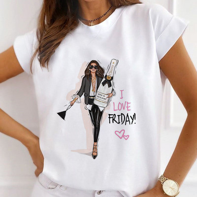 Μόδα κοντά μανίκια Love Sweet 90s Trend Casual T-shirts Γυναικεία Ρούχα Γυναικεία καλοκαιρινά T Γυναικεία ένδυση γραφικό μπλουζάκι