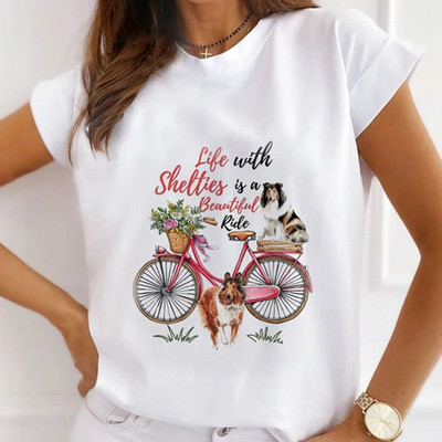 Fasion Women Loose Tee Μπλουζάκια 100% Modal Κοντό μανίκι Wine Coffee Flower Print Γυναικεία T-Shirts Καλοκαιρινό Νέο Γυναικείο Casual Tshirt