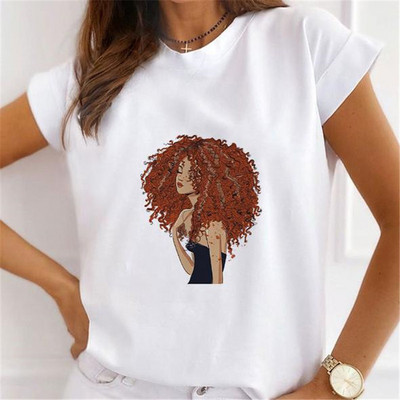 Νέα καλοκαιρινά εμπριμέ γυναικεία μπλουζάκια Γυναικεία φαρδιά μπλουζάκια Flower Ballerina Heart Graphic O λαιμόκοψη κοντομάνικα μπλουζάκια