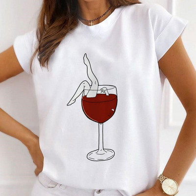 Νέα καλοκαιρινά εμπριμέ γυναικεία μπλουζάκια Γυναικεία φαρδιά μπλουζάκια Flower Ballerina Heart Graphic O λαιμόκοψη κοντομάνικα μπλουζάκια