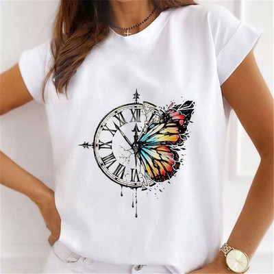 Γυναικείες εκτυπώσεις λουλουδιών 90s Γυναικεία γραφικά μπλουζάκια με σέξι μπλουζάκι με κραγιόν