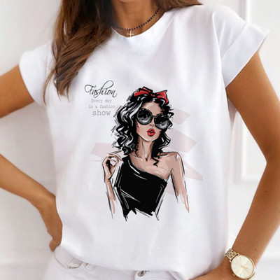 Γυναικείες εκτυπώσεις λουλουδιών 90s Γυναικεία γραφικά μπλουζάκια με σέξι μπλουζάκι με κραγιόν