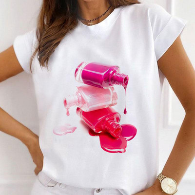 Γυναικείες εκτυπώσεις λουλουδιών 90s Γυναικεία γραφικά μπλουζάκια με σέξι μπλουζάκι με κραγιόν