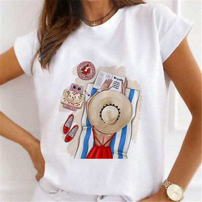 Γυναικείες εκτυπώσεις λουλουδιών 90s Γυναικεία γραφικά μπλουζάκια με σέξι μπλουζάκι με κραγιόν