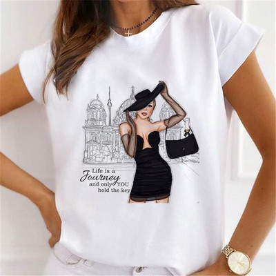 Γυναικείες εκτυπώσεις λουλουδιών 90s Γυναικεία γραφικά μπλουζάκια με σέξι μπλουζάκι με κραγιόν