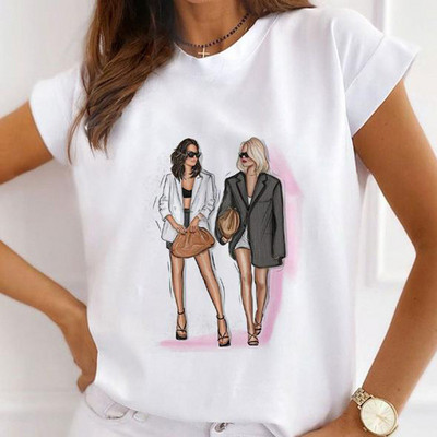 Γυναικείες εκτυπώσεις λουλουδιών 90s Γυναικεία γραφικά μπλουζάκια με σέξι μπλουζάκι με κραγιόν