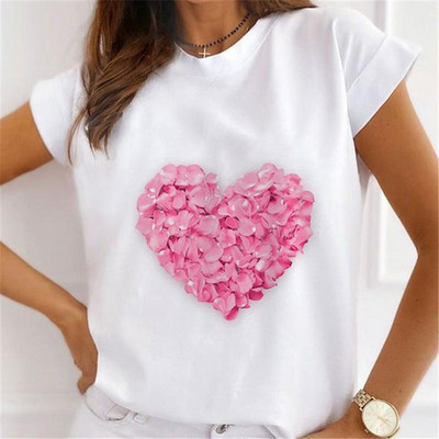 Γυναικείες εκτυπώσεις λουλουδιών 90s Γυναικεία γραφικά μπλουζάκια με σέξι μπλουζάκι με κραγιόν