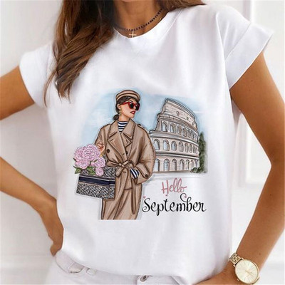 Γυναικείες εκτυπώσεις λουλουδιών 90s Γυναικεία γραφικά μπλουζάκια με σέξι μπλουζάκι με κραγιόν