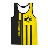 2023. gada vasaras sporta kluba BVB 3D digitālās drukas topi Harajuku vīriešu modes ikdienas lielizmēra singlets T krekli bez piedurknēm