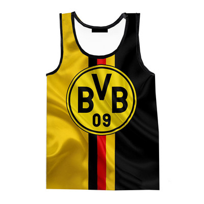 2023. gada vasaras sporta kluba BVB 3D digitālās drukas topi Harajuku vīriešu modes ikdienas lielizmēra singlets T krekli bez piedurknēm