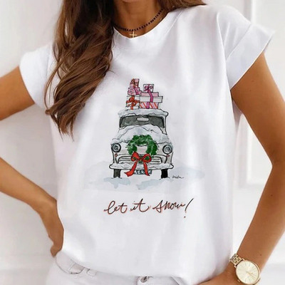 Γυναικεία λουλουδάτα ψηλοτάκουνα ρούχα για εκτύπωση Νέα υπέροχα γυναικεία μπλουζάκια μπλουζάκι μόδας κινουμένων σχεδίων Γυναικείο γραφικό μπλουζάκι με λαιμόκοψη σε Ο