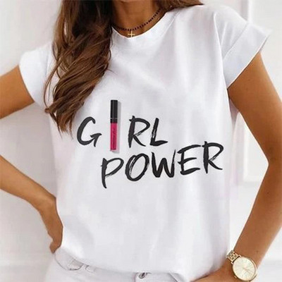 Γυναικεία λουλουδάτα ψηλοτάκουνα ρούχα για εκτύπωση Νέα υπέροχα γυναικεία μπλουζάκια μπλουζάκι μόδας κινουμένων σχεδίων Γυναικείο γραφικό μπλουζάκι με λαιμόκοψη σε Ο