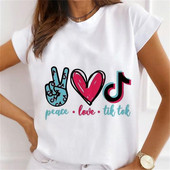 Καλοκαιρινό καινούργιο κοντομάνικο μπλουζάκι Γυναικεία μόδα casual φαρδιά μπλουζάκια με στρογγυλό γιακά λουλούδι μπλουζάκι με πεταλούδα