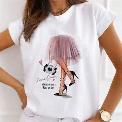 Καλοκαιρινό καινούργιο κοντομάνικο μπλουζάκι Γυναικεία μόδα casual φαρδιά μπλουζάκια με στρογγυλό γιακά λουλούδι μπλουζάκι με πεταλούδα