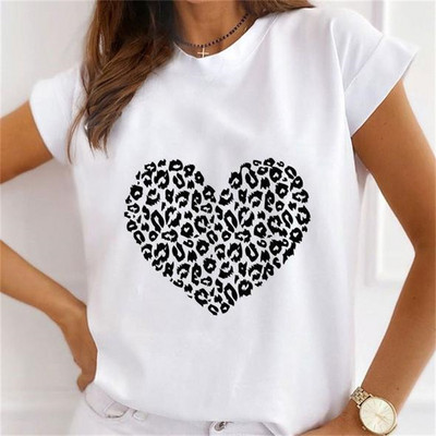 Καλοκαιρινό καινούργιο κοντομάνικο μπλουζάκι Γυναικεία μόδα casual φαρδιά μπλουζάκια με στρογγυλό γιακά λουλούδι μπλουζάκι με πεταλούδα