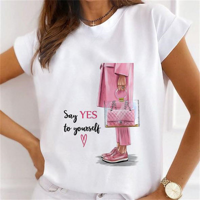 Καλοκαιρινό καινούργιο κοντομάνικο μπλουζάκι Γυναικεία μόδα casual φαρδιά μπλουζάκια με στρογγυλό γιακά λουλούδι μπλουζάκι με πεταλούδα