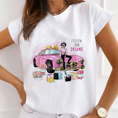 Jauki ķirbju gadījuma T-krekli ar īsām piedurknēm Sieviešu apģērbi Modes Tkrekli Vasaras Sieviešu Priecīgu Helovīnu Grafiskie T-krekli