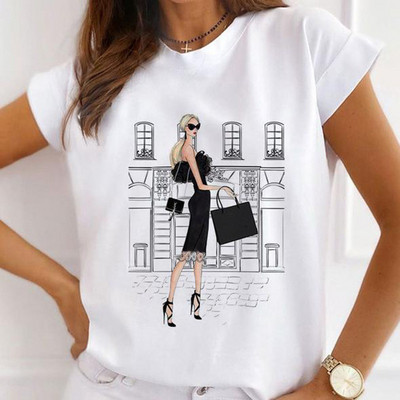 Jauki ķirbju gadījuma T-krekli ar īsām piedurknēm Sieviešu apģērbi Modes Tkrekli Vasaras Sieviešu Priecīgu Helovīnu Grafiskie T-krekli