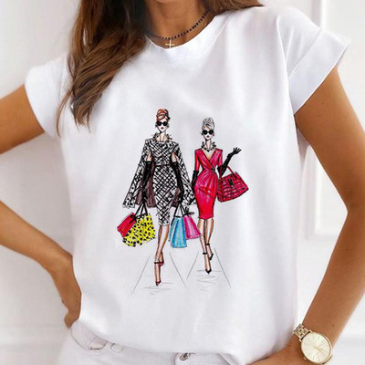 Jauki ķirbju gadījuma T-krekli ar īsām piedurknēm Sieviešu apģērbi Modes Tkrekli Vasaras Sieviešu Priecīgu Helovīnu Grafiskie T-krekli