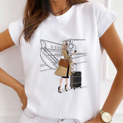 Jauki ķirbju gadījuma T-krekli ar īsām piedurknēm Sieviešu apģērbi Modes Tkrekli Vasaras Sieviešu Priecīgu Helovīnu Grafiskie T-krekli