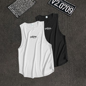 Vīriešu burtu grafiskais sporta krekls ar tvertni ātri žūstošs, elpojošs veste vīriešu fitnesa skriešanai, sērfošanai, ceļojumam, ikdienas T-krekls bez piedurknēm