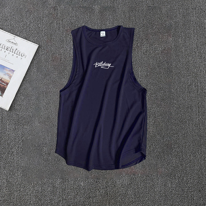 Vīriešu burtu grafiskais sporta krekls ar tvertni ātri žūstošs, elpojošs veste vīriešu fitnesa skriešanai, sērfošanai, ceļojumam, ikdienas T-krekls bez piedurknēm