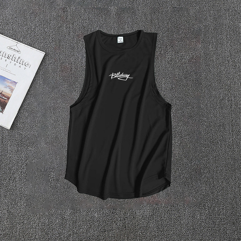 Vīriešu burtu grafiskais sporta krekls ar tvertni ātri žūstošs, elpojošs veste vīriešu fitnesa skriešanai, sērfošanai, ceļojumam, ikdienas T-krekls bez piedurknēm