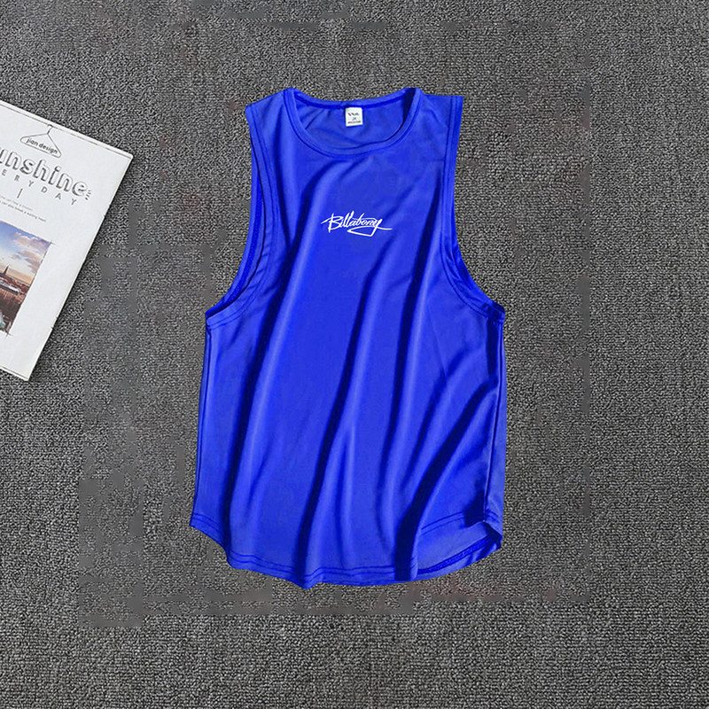 Vīriešu burtu grafiskais sporta krekls ar tvertni ātri žūstošs, elpojošs veste vīriešu fitnesa skriešanai, sērfošanai, ceļojumam, ikdienas T-krekls bez piedurknēm