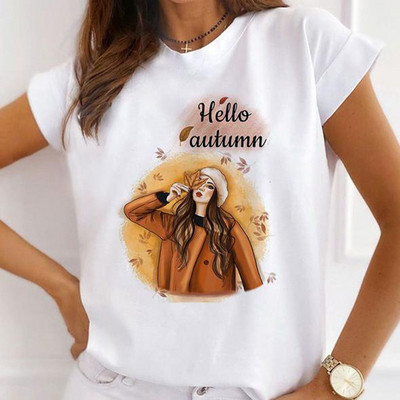 Divat rövid ujjú alkalmi pólók Boldog karácsonyt Ruhák Női Nyári T ruházat Női Pillangómintás Grafikus póló