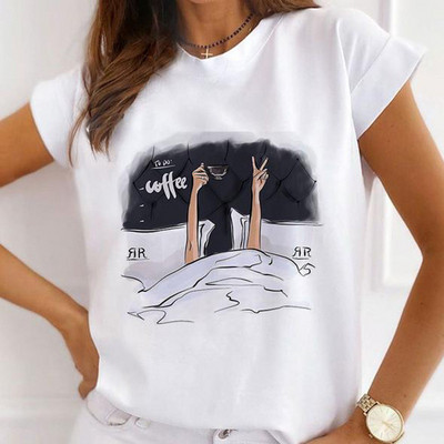 Divat rövid ujjú alkalmi pólók Boldog karácsonyt Ruhák Női Nyári T ruházat Női Pillangómintás Grafikus póló